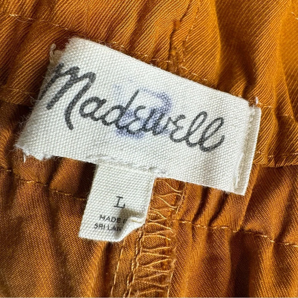 Madewell Dunaway High Waisted Paperbag Pants in Golden Pecan Size L - Picture 7 of 9
